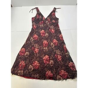 TALBOTS NWT $178 Floral‎ 100% Silk A-Line Dress Size 10 Lined Sleeveless
